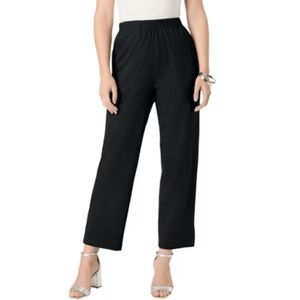 Roaman's Women's PETITE Semi-Sheer Pants